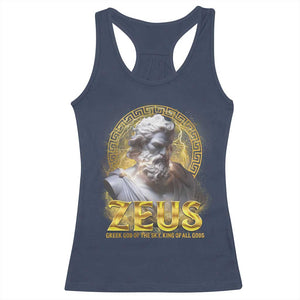 Greek Mythology Zeus Racerback Tank Top God Of The Sky King Of All Gods TS09 Navy Print Your Wear