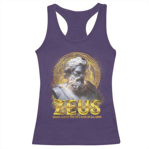 Greek Mythology Zeus Racerback Tank Top God Of The Sky King Of All Gods TS09 Purple Print Your Wear