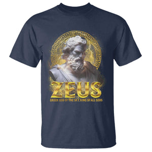 Greek Mythology Zeus T Shirt God Of The Sky King Of All Gods TS09 Navy Print Your Wear