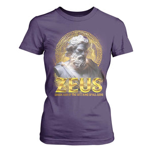 Greek Mythology Zeus T Shirt For Women God Of The Sky King Of All Gods TS09 Purple Print Your Wear