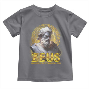 Greek Mythology Zeus Toddler T Shirt God Of The Sky King Of All Gods TS09 Charcoal Print Your Wear