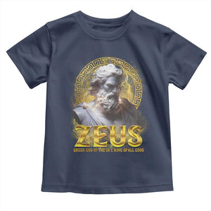 Greek Mythology Zeus Toddler T Shirt God Of The Sky King Of All Gods TS09 Navy Print Your Wear