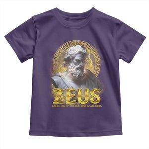 Greek Mythology Zeus Toddler T Shirt God Of The Sky King Of All Gods TS09 Purple Print Your Wear