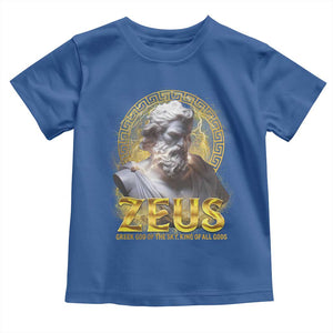 Greek Mythology Zeus Toddler T Shirt God Of The Sky King Of All Gods TS09 Royal Blue Print Your Wear