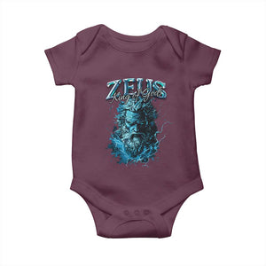 Greek Mythology Zeus Baby Onesie King Of Gods TS09 Maroon Print Your Wear