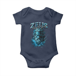 Greek Mythology Zeus Baby Onesie King Of Gods TS09 Navy Print Your Wear
