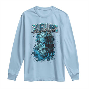 Greek Mythology Zeus Long Sleeve Shirt King Of Gods TS09 Light Blue Print Your Wear