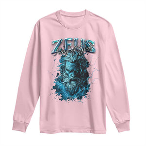 Greek Mythology Zeus Long Sleeve Shirt King Of Gods TS09 Light Pink Print Your Wear