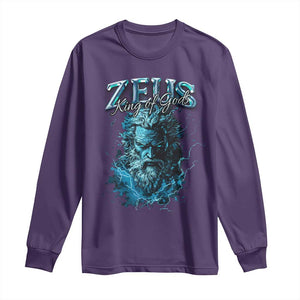 Greek Mythology Zeus Long Sleeve Shirt King Of Gods TS09 Purple Print Your Wear