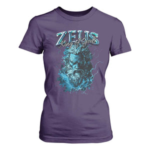 Greek Mythology Zeus T Shirt For Women King Of Gods TS09 Purple Print Your Wear
