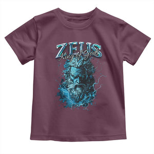Greek Mythology Zeus Toddler T Shirt King Of Gods TS09 Maroon Print Your Wear