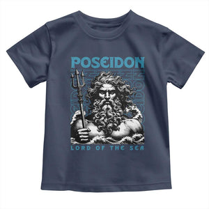 Greek Mythology Poseidon Toddler T Shirt Lord Of The Sea Trident TS09 Navy Print Your Wear