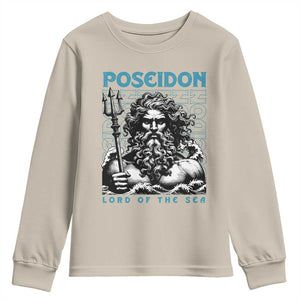 Greek Mythology Poseidon Youth Sweatshirt Lord Of The Sea Trident TS09 Sand Print Your Wear