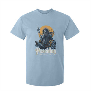 Ancient Greek Mythology Poseidon T Shirt For Kid Lord Of The Sea Trident TS09 Light Blue Print Your Wear