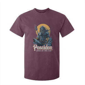 Ancient Greek Mythology Poseidon T Shirt For Kid Lord Of The Sea Trident TS09 Maroon Print Your Wear