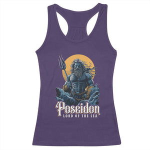 Ancient Greek Mythology Poseidon Racerback Tank Top Lord Of The Sea Trident TS09 Purple Print Your Wear