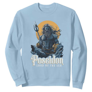 Ancient Greek Mythology Poseidon Sweatshirt Lord Of The Sea Trident TS09 Light Blue Print Your Wear