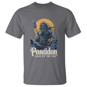 Ancient Greek Mythology Poseidon T Shirt Lord Of The Sea Trident TS09 Charcoal Print Your Wear