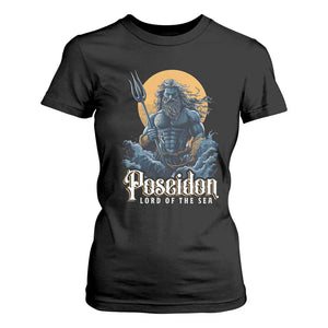 Ancient Greek Mythology Poseidon T Shirt For Women Lord Of The Sea Trident TS09 Black Print Your Wear