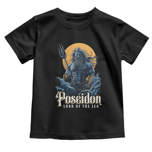 Ancient Greek Mythology Poseidon Toddler T Shirt Lord Of The Sea Trident TS09 Black Print Your Wear