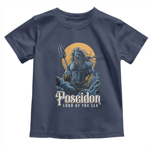 Ancient Greek Mythology Poseidon Toddler T Shirt Lord Of The Sea Trident TS09 Navy Print Your Wear