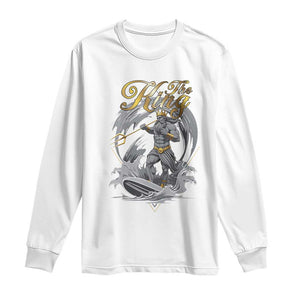Greek Mythology Poseidon Long Sleeve Shirt The King Triton Mermaid Dad TS09 White Print Your Wear
