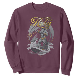 Greek Mythology Poseidon Sweatshirt The King Triton Mermaid Dad TS09 Maroon Print Your Wear