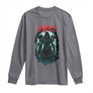 Greek Mythology Hades Long Sleeve Shirt God Of The Underworld Cerberus TS09 Charcoal Print Your Wear