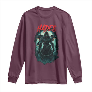 Greek Mythology Hades Long Sleeve Shirt God Of The Underworld Cerberus TS09 Maroon Print Your Wear