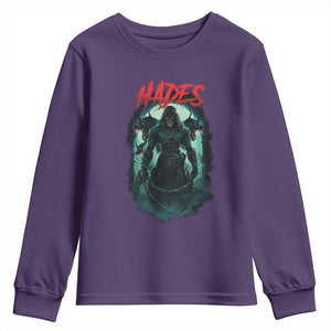 Greek Mythology Hades Youth Sweatshirt God Of The Underworld Cerberus TS09 Purple Print Your Wear