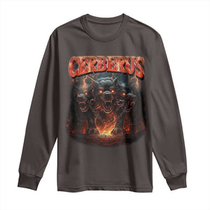 Greek Mythology Hades Cerberus Long Sleeve Shirt TS09 Dark Chocolate Print Your Wear
