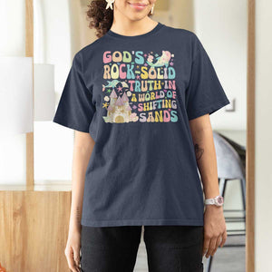 Scuba VBS 2024 T Shirt For Women God's Rock Solid Vacation Bible School Christian TS09 Navy Print Your Wear