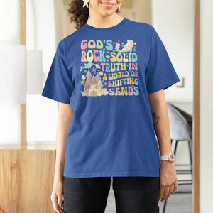 Scuba VBS 2024 T Shirt For Women God's Rock Solid Vacation Bible School Christian TS09 Royal Blue Print Your Wear