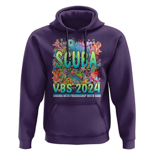 Scuba VBS 2024 Hoodie Diving Into Friendship Vacation Bible School TS09 Purple Print Your Wear