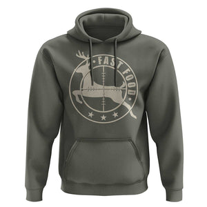 Funny Hunting Hoodie Fast Food Deer Hunter TS09 Military Green Print Your Wear