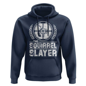 Funny Hunting Squirrel Slayer Retro Hoodie TS09 Navy Print Your Wear