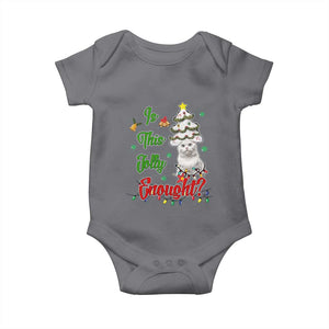Christmas Cat Baby Onesie Is This Jolly Enough TS09 Charcoal Print Your Wear