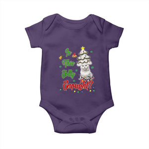 Christmas Cat Baby Onesie Is This Jolly Enough TS09 Purple Print Your Wear