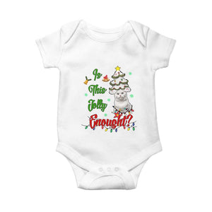 Christmas Cat Baby Onesie Is This Jolly Enough TS09 White Print Your Wear
