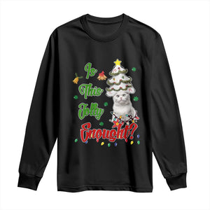 Christmas Cat Long Sleeve Shirt Is This Jolly Enough TS09 Black Print Your Wear
