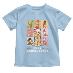 Funny Xmas Dog Baby Shirt Santa Golden Doodle In My Christmas Era TS09 Light Blue Print Your Wear