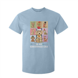 Funny Xmas Dog T Shirt For Kid Santa Golden Doodle In My Christmas Era TS09 Light Blue Print Your Wear