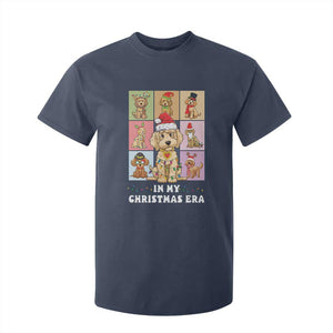Funny Xmas Dog T Shirt For Kid Santa Golden Doodle In My Christmas Era TS09 Navy Print Your Wear
