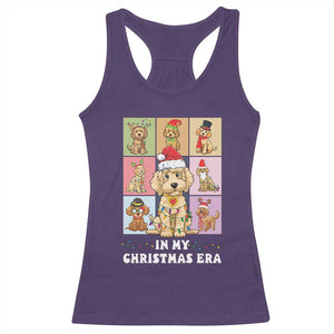 Funny Xmas Dog Racerback Tank Top Santa Golden Doodle In My Christmas Era TS09 Purple Print Your Wear
