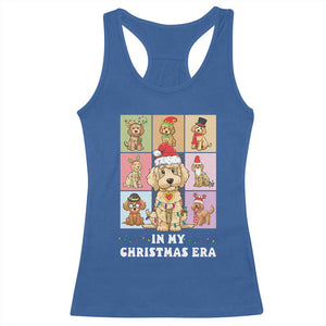 Funny Xmas Dog Racerback Tank Top Santa Golden Doodle In My Christmas Era TS09 Royal Blue Print Your Wear