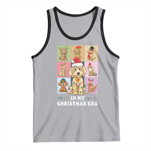 Funny Xmas Dog Tank Top Santa Golden Doodle In My Christmas Era TS09 Athletic Heather Black Print Your Wear