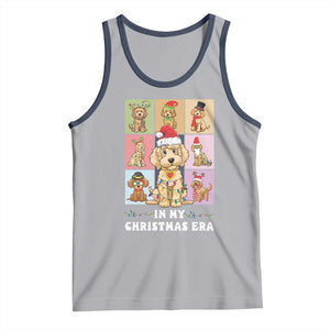 Funny Xmas Dog Tank Top Santa Golden Doodle In My Christmas Era TS09 Athletic Heather Navy Print Your Wear