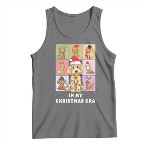 Funny Xmas Dog Tank Top Santa Golden Doodle In My Christmas Era TS09 Black Heather Print Your Wear