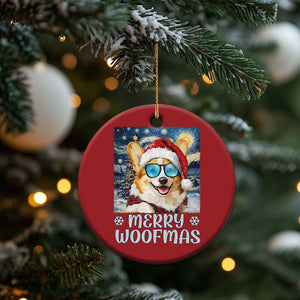 Funny Xmas Corgi Christmas Ornament Merry Woofmas Christmas Starry Night Dog Lover TS09 Print Your Wear