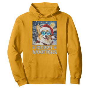 Funny Xmas Corgi Hoodie Merry Woofmas Christmas Starry Night Dog Lover TS09 Gold Print Your Wear